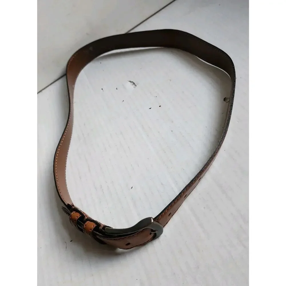 Joseph Abboud Handcrafted In Italy Leather Belt Men’s Sz 36 Cognac Brown